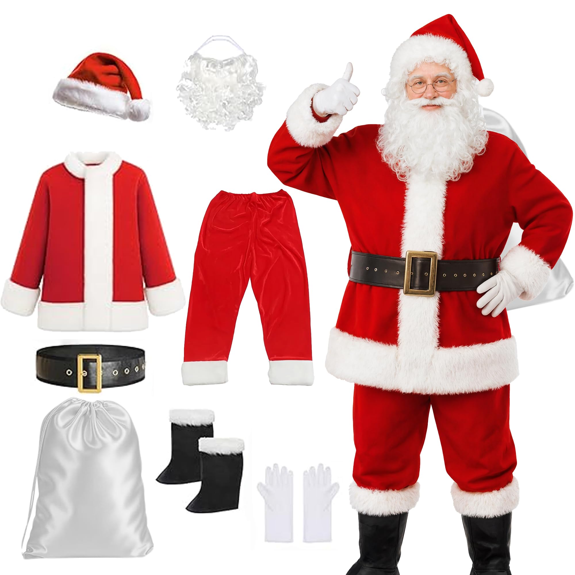 Amazon.co.jp: [Buoniganuo] サンタクロース コスプレ 衣装 超厚手！8